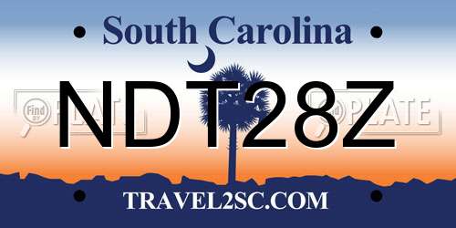 NDT28Z South Carolina License Plate