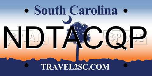NDTACQP South Carolina License Plate
