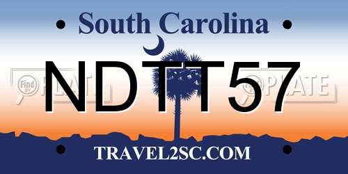 NDTT57 South Carolina License Plate