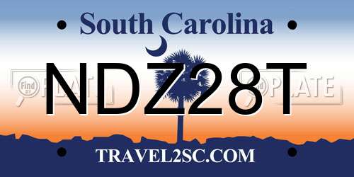 NDZ28T South Carolina License Plate