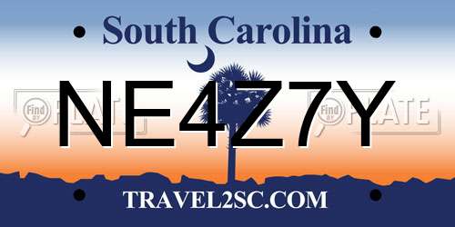 NE4Z7Y South Carolina License Plate