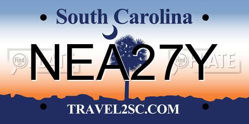 NEA27Y South Carolina License Plate