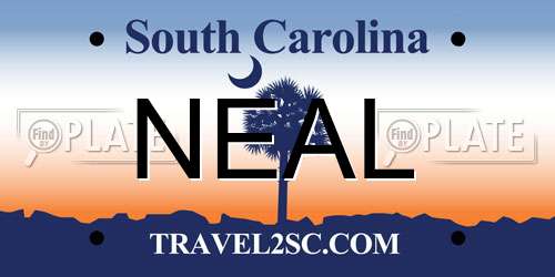 NEAL South Carolina License Plate