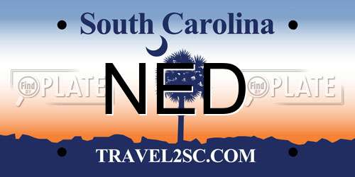 NED South Carolina License Plate