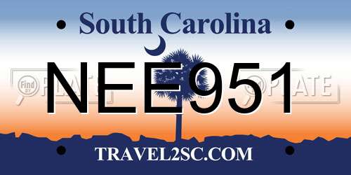 NEE951 South Carolina License Plate