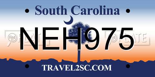 NEH975 South Carolina License Plate