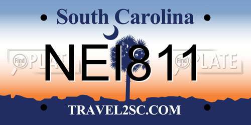 NEI811 South Carolina License Plate