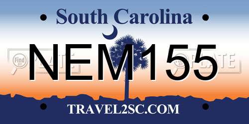 NEM155 South Carolina License Plate
