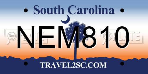 NEM810 South Carolina License Plate