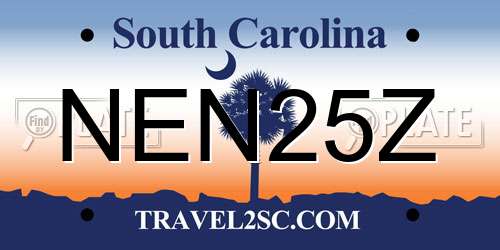 NEN25Z South Carolina License Plate