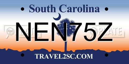 NEN75Z South Carolina License Plate