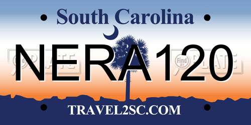 NERA120 South Carolina License Plate