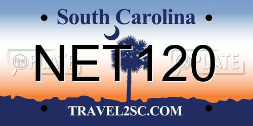 NET120 South Carolina License Plate