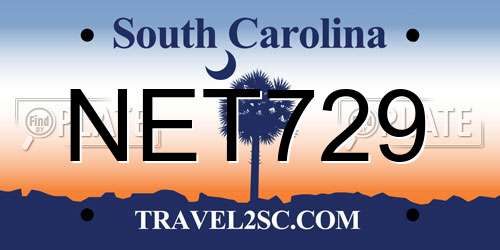 NET729 South Carolina License Plate
