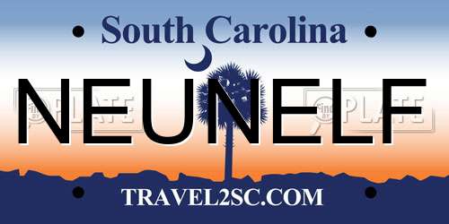NEUNELF South Carolina License Plate