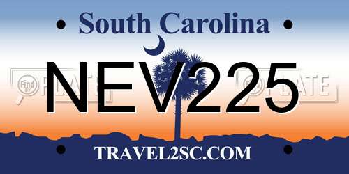 NEV225 South Carolina License Plate