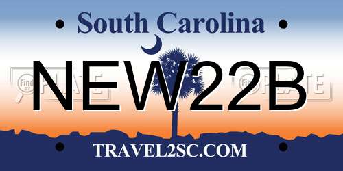NEW22B South Carolina License Plate