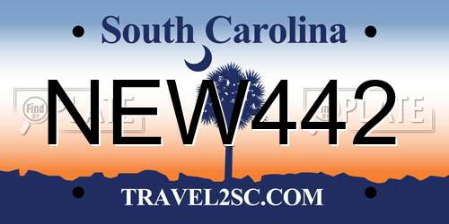 NEW442 South Carolina License Plate