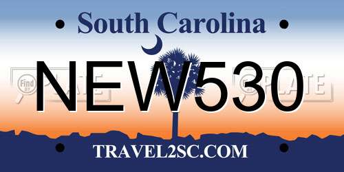 NEW530 South Carolina License Plate