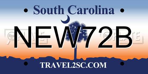 NEW72B South Carolina License Plate
