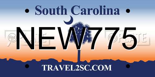 NEW775 South Carolina License Plate