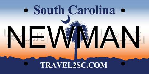 NEWMAN South Carolina License Plate