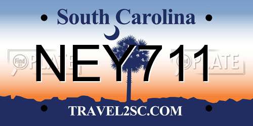 NEY711 South Carolina License Plate