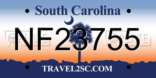 NF23755 South Carolina License Plate