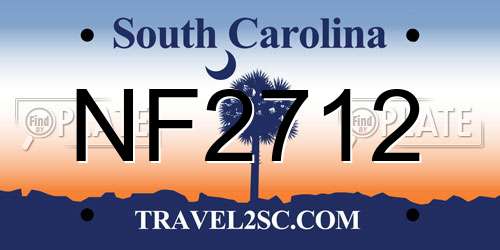 NF2712 South Carolina License Plate
