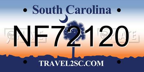 NF72120 South Carolina License Plate