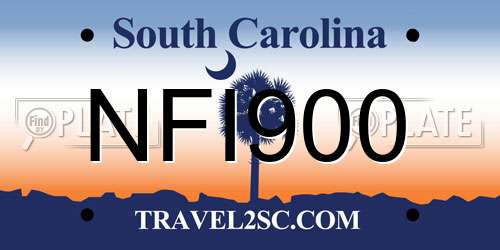 NFI900 South Carolina License Plate