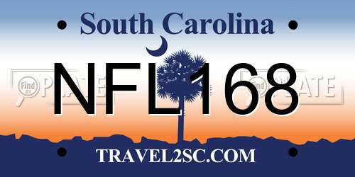 NFL168 South Carolina License Plate