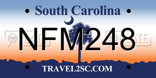 NFM248 South Carolina License Plate