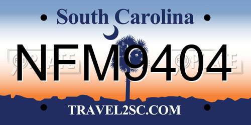 NFM9404 South Carolina License Plate