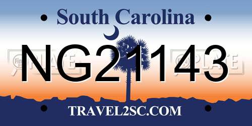 NG21143 South Carolina License Plate