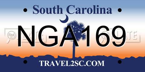 NGA169 South Carolina License Plate