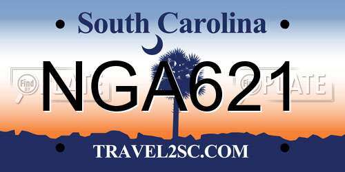 NGA621 South Carolina License Plate