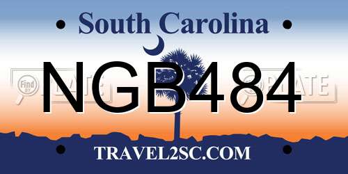 NGB484 South Carolina License Plate