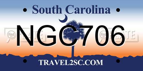 NGC706 South Carolina License Plate