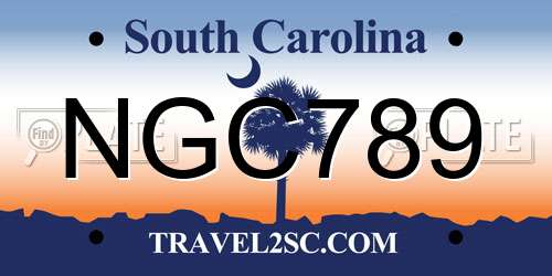 NGC789 South Carolina License Plate