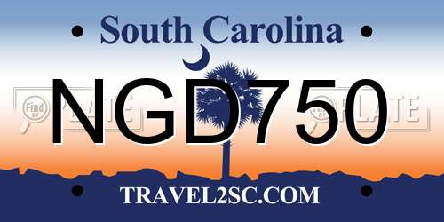 NGD750 South Carolina License Plate
