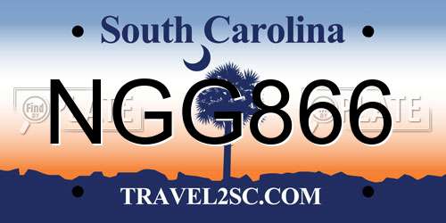 NGG866 South Carolina License Plate
