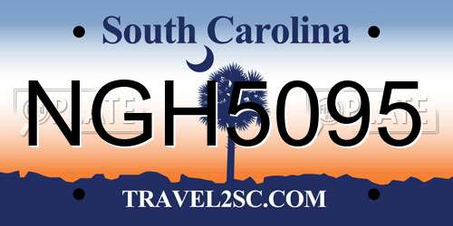 NGH5095 South Carolina License Plate