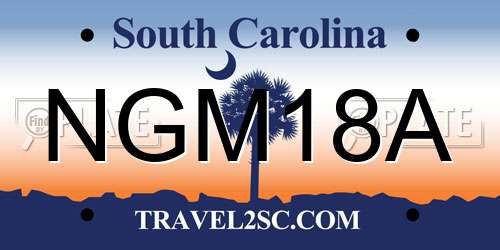 NGM18A South Carolina License Plate