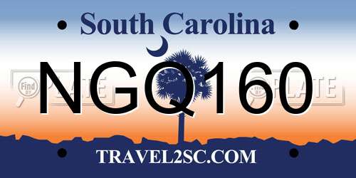NGQ160 South Carolina License Plate