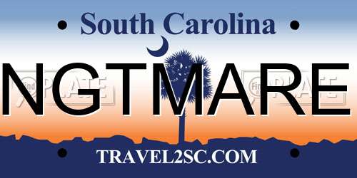 NGTMARE South Carolina License Plate
