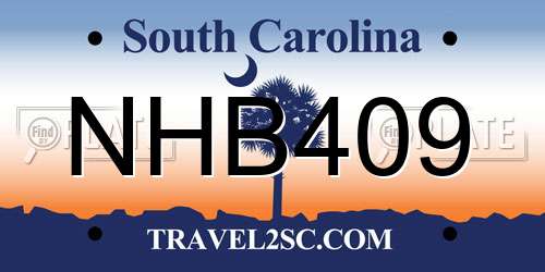 NHB409 South Carolina License Plate