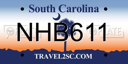 NHB611 South Carolina License Plate