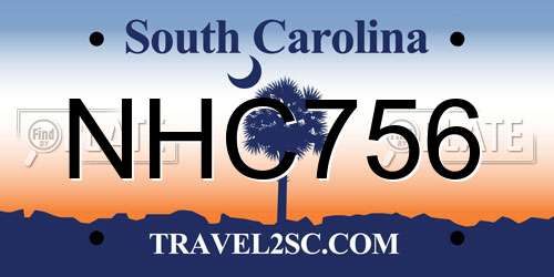 NHC756 South Carolina License Plate