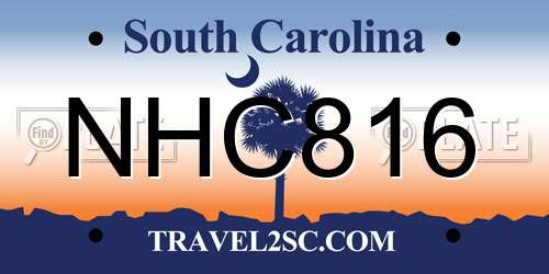 NHC816 South Carolina License Plate